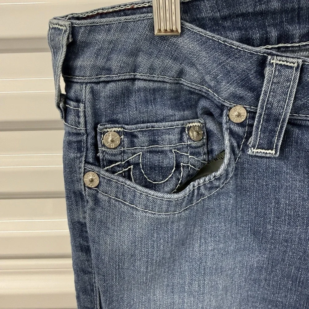 True‎ Religion Jeans 31x32 Blue Straight Bootcut USA Made Y2K Denim